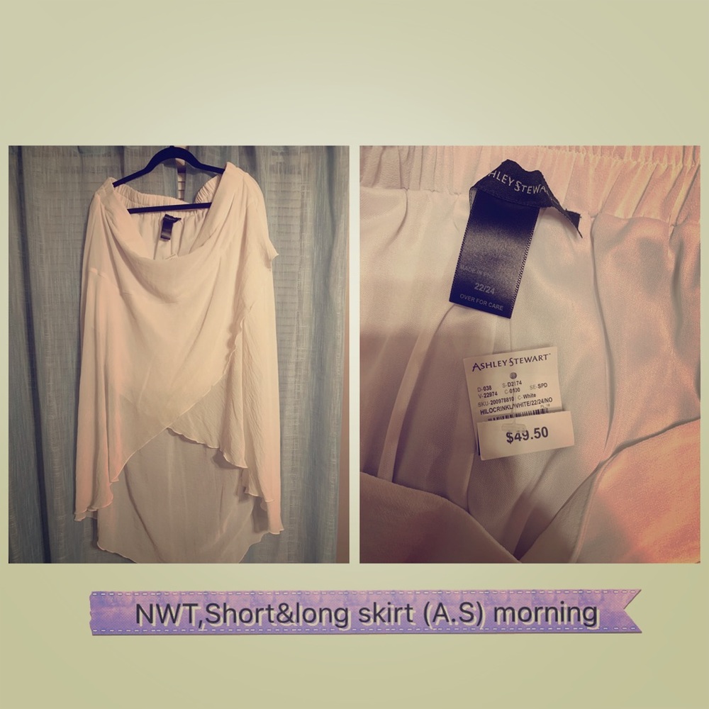 High low sexy white skirt